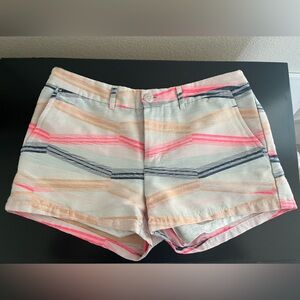 Chubbies women shorts, pink, blue, peach, off white, size M